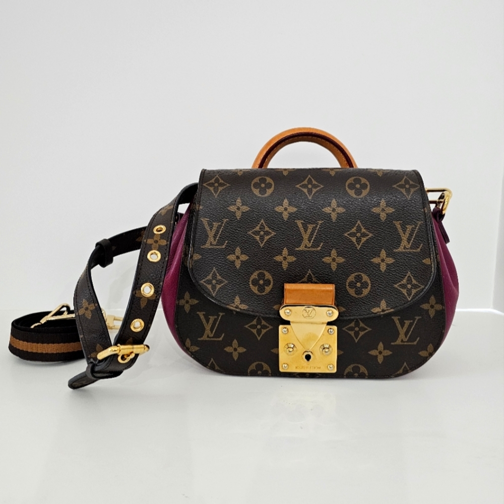 Louis Vuitton Eden PM Monogram Canvas and Bordeaux Colored Leather
